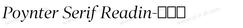 Poynter Serif Readin字体转换
